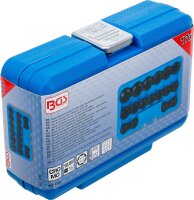 Kraft-Steckschlüssel-Einsatz-Satz Sechskant, extra flach | Antrieb Innenvierkant 12,5 mm (1/2") | SW 8 - 24 mm | 17-tlg.