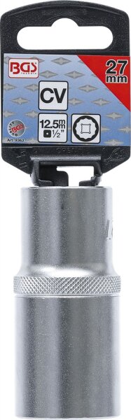 Steckschlüssel-Einsatz Zwölfkant, tief | Antrieb Innenvierkant 12,5 mm (1/2") | SW 27 mm