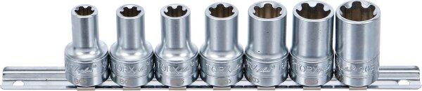 Steckschlüssel-Einsatz-Satz T-Profil Plus (für Torx Plus) | Antrieb Innenvierkant 10 mm (3/8") | SW 10EP - 20EP | 7-tlg.