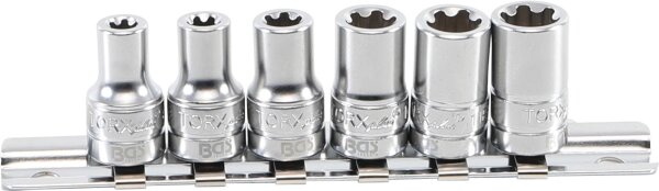 Steckschlüssel-Einsatz-Satz T-Profil Plus (für Torx Plus) | Antrieb Innenvierkant 6,3 mm (1/4") | SW 6EP - 12EP | 6-tlg.