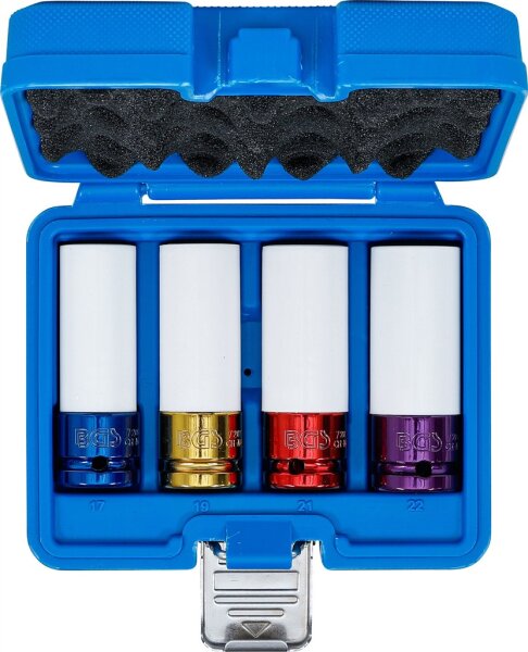 Kraft-Schoneinsatz-Satz | Antrieb Innenvierkant 12,5 mm (1/2") | SW 17 / 19 / 21 / 22 mm | 4-tlg.