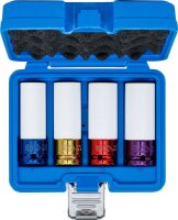 Kraft-Schoneinsatz-Satz | Antrieb Innenvierkant 12,5 mm (1/2") | SW 17 / 19 / 21 / 22 mm | 4-tlg.