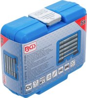 Steckschlüssel-Einsatz-Satz, Sechskant, extra tief | Antrieb Innenvierkant 10 mm (3/8") | SW 8 - 14 mm | 5-tlg.