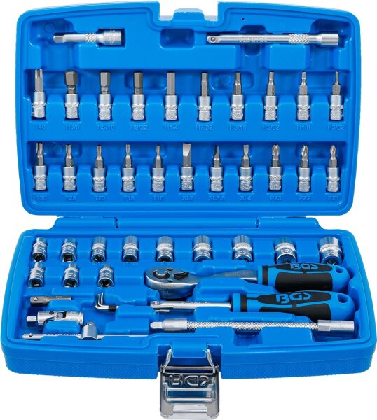Steckschlüssel-Satz | Antrieb 6,3 mm (1/4") | Zollgrößen | 46-tlg.