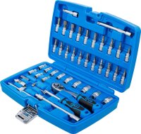 Steckschlüssel-Satz | Antrieb 6,3 mm (1/4") | Zollgrößen | 46-tlg.