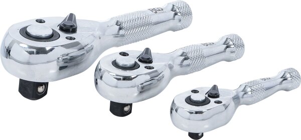 Mini-Umschaltknarren-Satz | 6,3 mm (1/4") / 10 mm (3/8") / 12,5 mm (1/2") | 3-tlg.