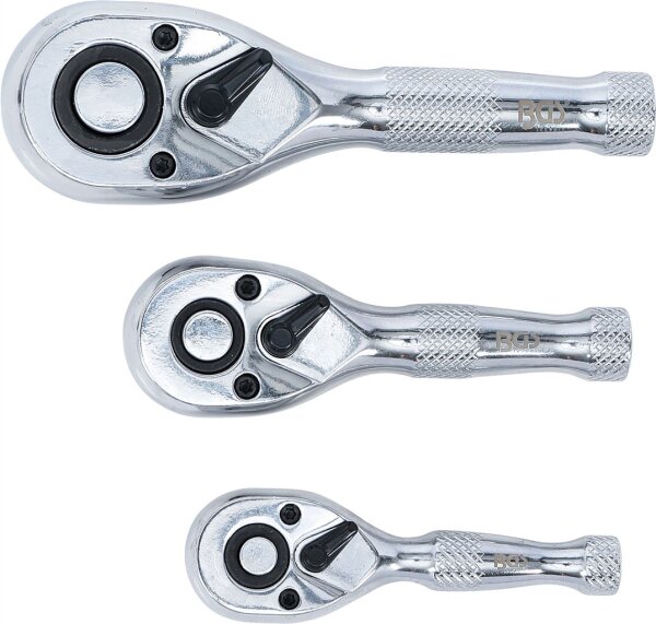 Mini-Umschaltknarren-Satz | 6,3 mm (1/4") / 10 mm (3/8") / 12,5 mm (1/2") | 3-tlg.