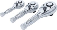 Mini-Umschaltknarren-Satz | 6,3 mm (1/4") / 10 mm (3/8") / 12,5 mm (1/2") | 3-tlg.
