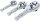 Mini-Umschaltknarren-Satz | 6,3 mm (1/4") / 10 mm (3/8") / 12,5 mm (1/2") | 3-tlg.