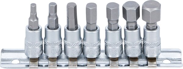 Bit-Einsatz-Satz | Antrieb Innenvierkant 6,3 mm (1/4") | Innensechskant 4 - 12 mm | 7-tlg.