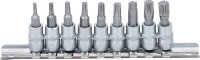 Bit-Einsatz-Satz | Antrieb Innenvierkant 6,3 mm (1/4") | T-Profil (für Torx) T10 - T50 | 9-tlg.
