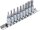 Bit-Einsatz-Satz | Antrieb Innenvierkant 6,3 mm (1/4") | T-Profil (für Torx) T10 - T50 | 9-tlg.
