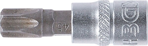 Bit-Einsatz | Antrieb Innenvierkant 6,3 mm (1/4") | T-Profil (für Torx) mit Bohrung T45
