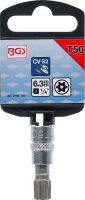 Bit-Einsatz | Antrieb Innenvierkant 6,3 mm (1/4") | T-Profil (für Torx) mit Bohrung T50
