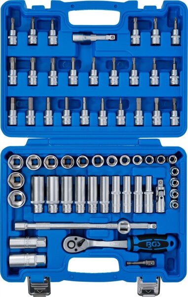 Steckschlüssel-Satz | Antrieb 10 mm (3/8") | Zollgrößen | 61-tlg.