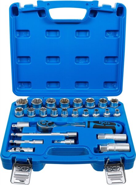 Steckschlüssel-Satz Wellenprofil | Antrieb 10 mm (3/8") | 26-tlg.