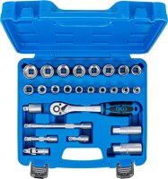 Steckschlüssel-Satz Wellenprofil | Antrieb 10 mm (3/8") | 26-tlg.