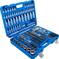 Steckschlüssel-Satz Sechskant | Antrieb 6,3 mm (1/4") / 10 mm (3/8") / 12,5 mm (1/2") | 192-tlg.