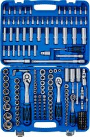 Steckschlüssel-Satz Sechskant | Antrieb 6,3 mm (1/4") / 10 mm (3/8") / 12,5 mm (1/2") | 192-tlg.