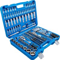Steckschlüssel-Satz Sechskant | Antrieb 6,3 mm (1/4") / 10 mm (3/8") / 12,5 mm (1/2") | Zollgrößen | 192-tlg.