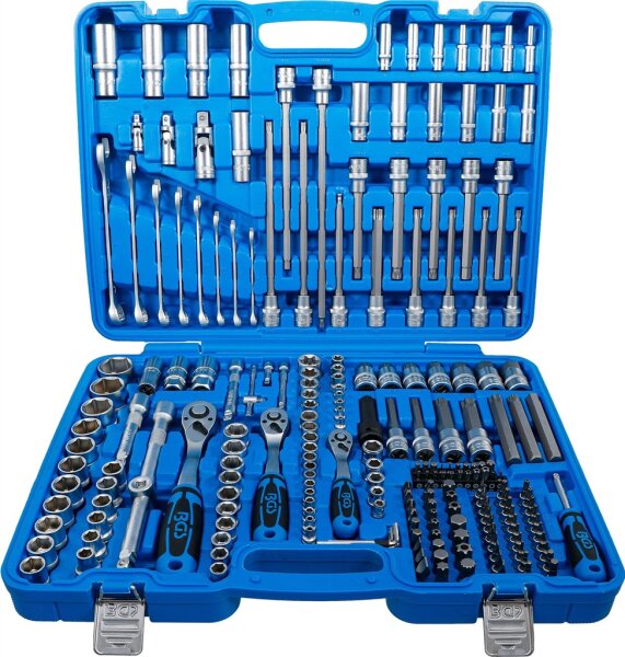 Steckschlüssel-Satz Sechskant | Antrieb 6,3 mm (1/4") / 10 mm (3/8") / 12,5 mm (1/2") | 214-tlg.