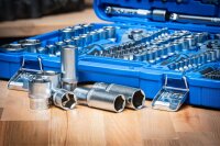 Steckschlüssel-Satz Sechskant | Antrieb 6,3 mm (1/4") / 10 mm (3/8") / 12,5 mm (1/2") | 214-tlg.