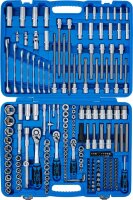 Steckschlüssel-Satz Sechskant | Antrieb 6,3 mm (1/4") / 10 mm (3/8") / 12,5 mm (1/2") | 214-tlg.