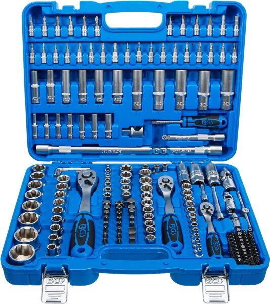 Steckschlüssel-Satz Wellenprofil | Antrieb 6,3 mm (1/4") / 10 mm (3/8") / 12,5 mm (1/2") | 192-tlg.