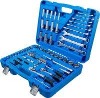 Steckschlüssel-Satz Sechskant | Antrieb 6,3 mm (1/4") / 10 mm (3/8") | Zollgrößen | 92-tlg.