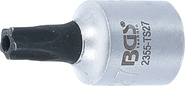 Bit-Einsatz | Antrieb Innenvierkant 6,3 mm (1/4") | TS-Profil (für Torx Plus) mit Bohrung TS27
