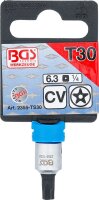 Bit-Einsatz | Antrieb Innenvierkant 6,3 mm (1/4") | TS-Profil (für Torx Plus) mit Bohrung TS30