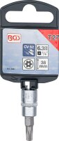 Bit-Einsatz | Antrieb Innenvierkant 6,3 mm (1/4") | T-Profil (für Torx) mit Bohrung T27