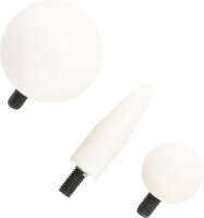 Kunststoff-Ersatzköpfe für Ausbeueleisen | M5 x 0,8 mm | für Art. 1659 | 3-tlg.