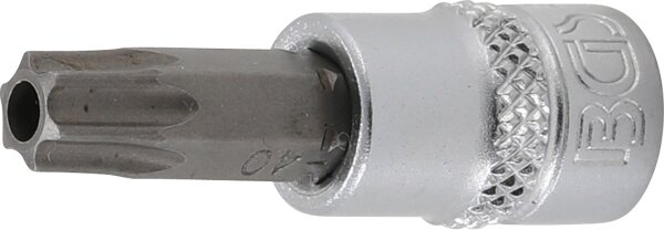 Bit-Einsatz | Antrieb Innenvierkant 6,3 mm (1/4") | T-Profil (für Torx) mit Bohrung T40