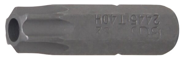 Bit | Länge 25 mm | Antrieb Außensechskant 6,3 mm (1/4") | T-Profil (für Torx) mit Bohrung T40