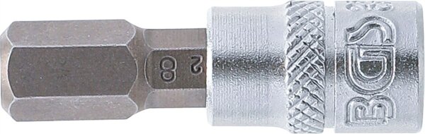 Bit-Einsatz | Antrieb Innenvierkant 6,3 mm (1/4") | Innensechskant 8 mm