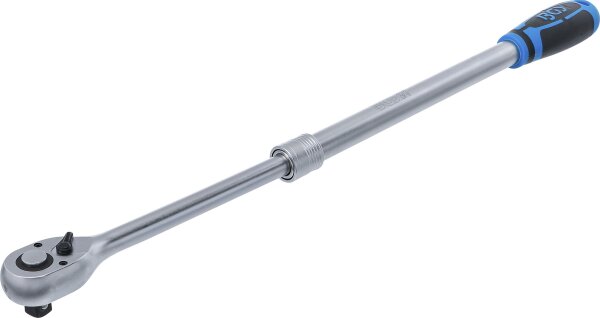 Umschaltknarre, ausziehbar | extra lang | Abtrieb Außenvierkant 12,5 mm (1/2") | 455 - 595 mm