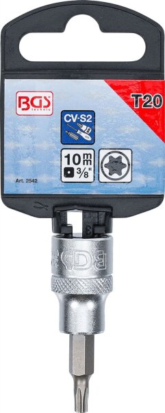 Bit-Einsatz | Antrieb Innenvierkant 10 mm (3/8") | T-Profil (für Torx) T20