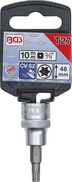 Bit-Einsatz | Antrieb Innenvierkant 10 mm (3/8") | T-Profil (für Torx) T27