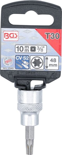 Bit-Einsatz | Antrieb Innenvierkant 10 mm (3/8") | T-Profil (für Torx) T30