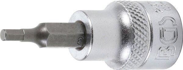 Bit-Einsatz | Antrieb Innenvierkant 10 mm (3/8") | Innensechskant 3 mm