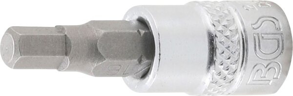 Bit-Einsatz | Antrieb Innenvierkant 6,3 mm (1/4") | Innensechskant 3/16"