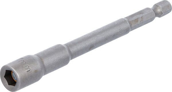 Steckschlüssel-Einsatz Sechskant, extra lang | für Bohrmaschinen | Antrieb Außensechskant 6,3 mm (1/4") | SW 7 mm