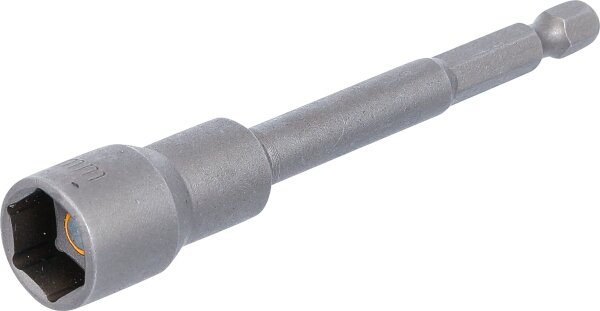 Steckschlüssel-Einsatz Sechskant, extra lang | für Bohrmaschinen | Antrieb Außensechskant 6,3 mm (1/4") | SW 13 mm