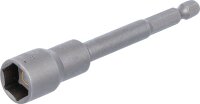 Steckschlüssel-Einsatz Sechskant, extra lang | für Bohrmaschinen | Antrieb Außensechskant 6,3 mm (1/4") | SW 13 mm