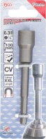 Steckschlüssel-Einsatz Sechskant, extra lang | für Bohrmaschinen | Antrieb Außensechskant 6,3 mm (1/4") | SW 13 mm