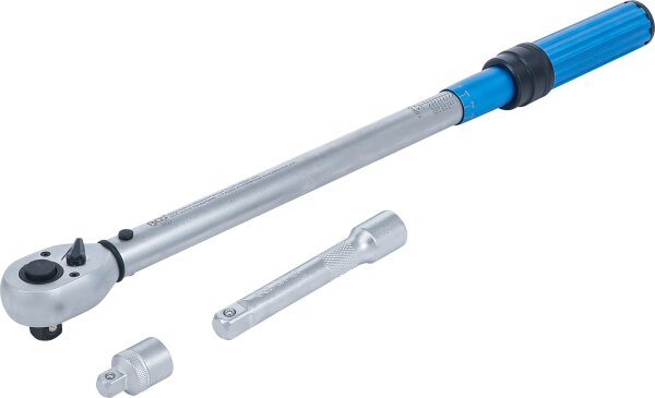 Drehmomentschlüssel-Satz | mit Adapter + Verlängerung | Abtrieb Außenvierkant 12,5 mm (1/2") | 40 - 220 Nm | 3-tlg.