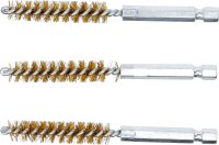 Messingbürste | 10 mm | Antrieb Außensechskant 6,3 mm (1/4") | 3-tlg.
