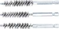 Stahlbürste | 10 mm | Antrieb Außensechskant 6,3 mm (1/4") | 3-tlg.