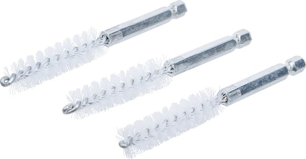 Nylonbürste | 12 mm | Antrieb Außensechskant 6,3 mm (1/4") | 3-tlg.